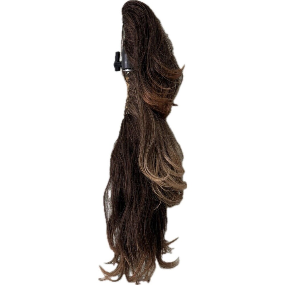 3pc Hairdo Dancing With The Stars Claw Clip Ponytail Extension Lot Wavy Brunette - Picture 2 of 9